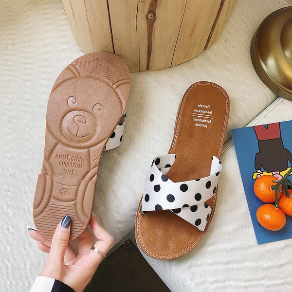 Papuci casual dama cu talpa cu buline