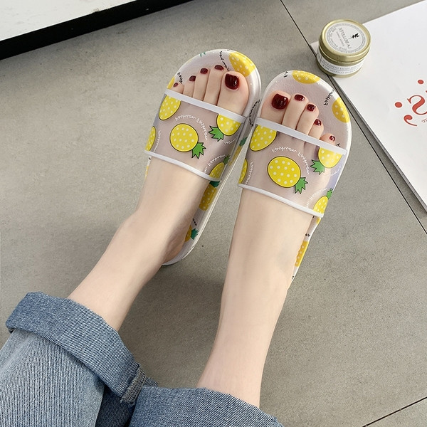 Papuci casual de dama cu aplicatie si curea din silicon