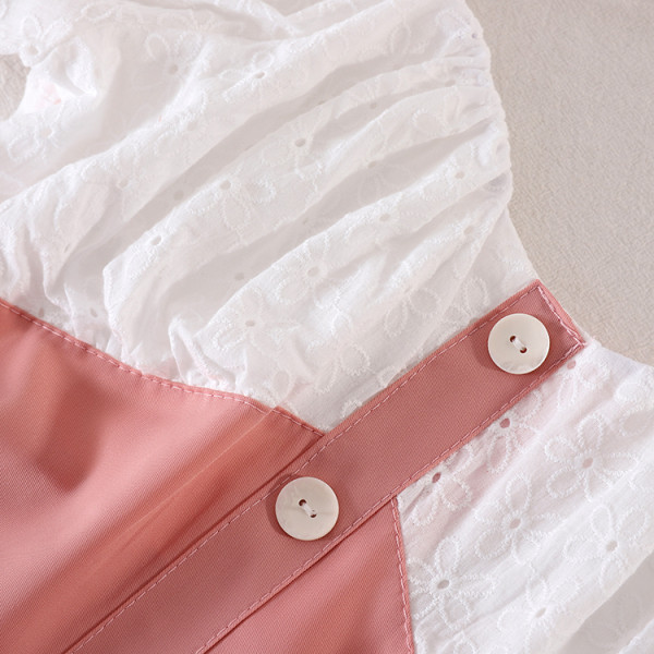 Ежедневна дамска рокля с копчета и къс ръкав 