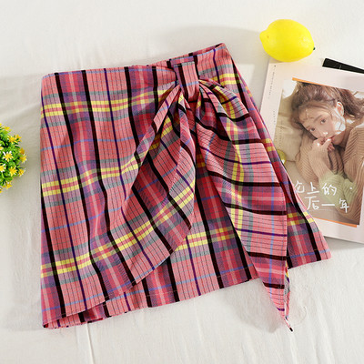 Къса дамска ретро пола с висока талия