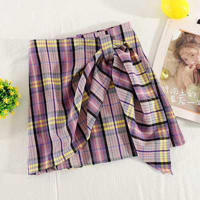 Къса дамска ретро пола с висока талия