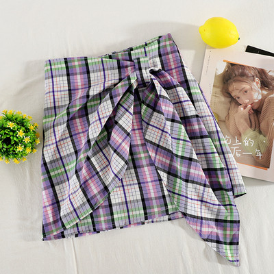 Къса дамска ретро пола с висока талия