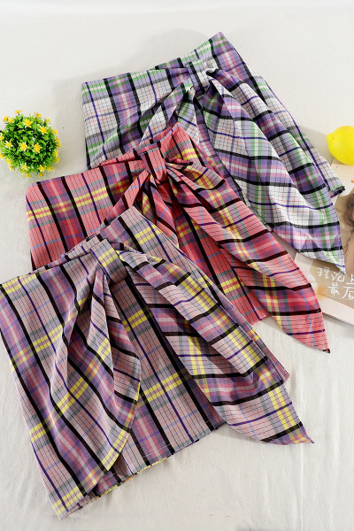 Къса дамска ретро пола с висока талия 