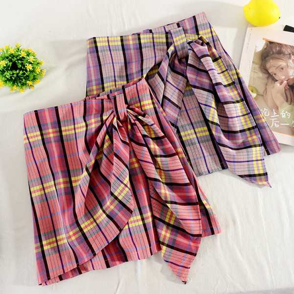 Къса дамска ретро пола с висока талия 