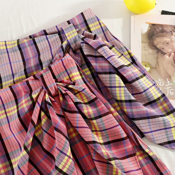 Къса дамска ретро пола с висока талия 