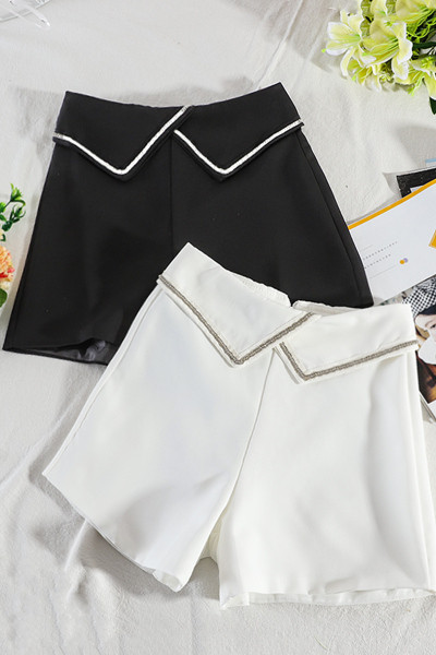 Стилни дамски къси панталони с висока талия 