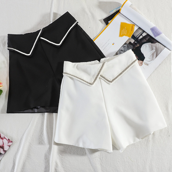 Стилни дамски къси панталони с висока талия 