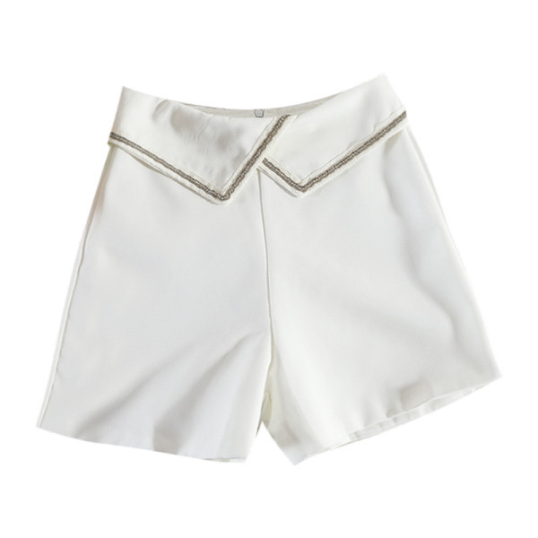 Стилни дамски къси панталони с висока талия 