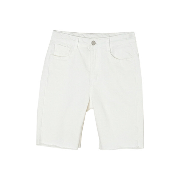 Дамски дънки над коляното с висока талия 