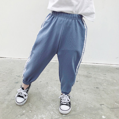 Ежедневен детски панталон за момичета с кант и еластична талия