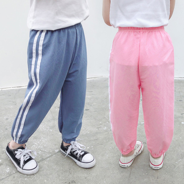 Ежедневен детски панталон за момичета с кант и еластична талия