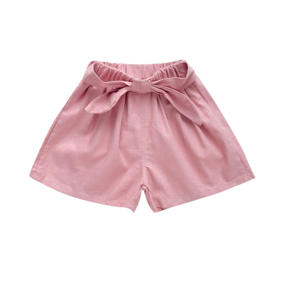 Детски къси панталони за момичета с висока талия и връзки