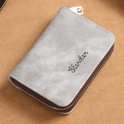 Muška karta torbica sa patentnim zatvaračem i natpisom