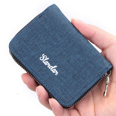 Мъжко портмоне с цип и надпис