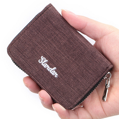 Мъжко портмоне с цип и надпис