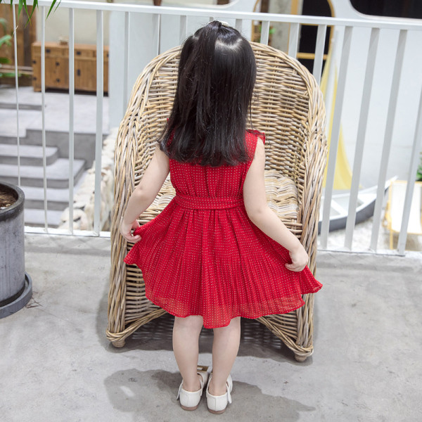 Актуална детска рокля с копчета и връзки