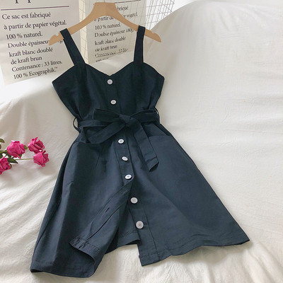 Модерна дамска рокля от деним с колан