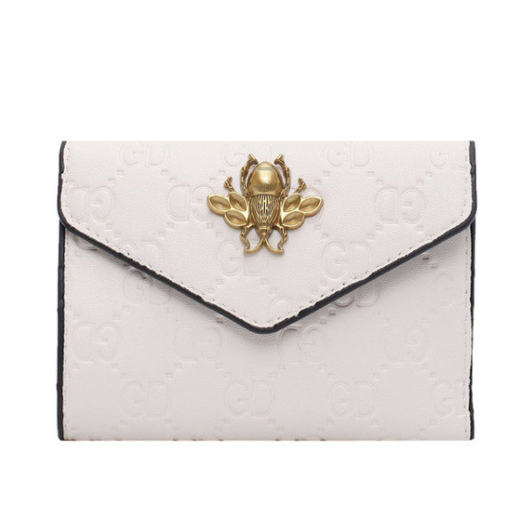 Дамско ежедневно портмоне с метален елемент от еко кожа