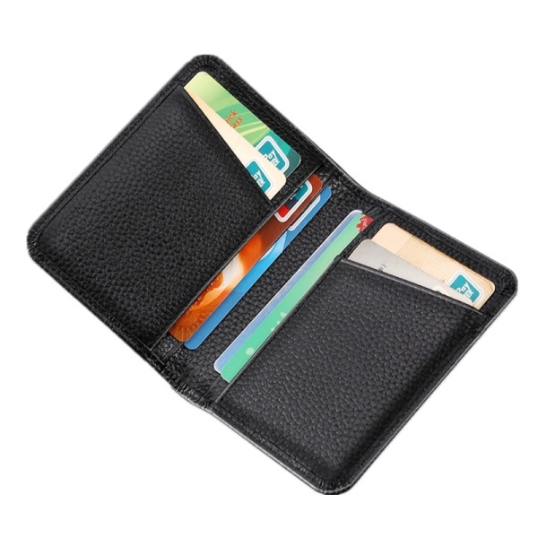 Мъжки ежедневен портфейл без закопчаване от еко кожа