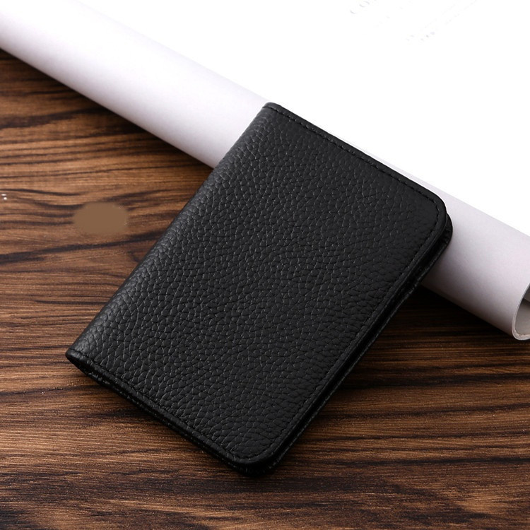 Мъжки ежедневен портфейл без закопчаване от еко кожа