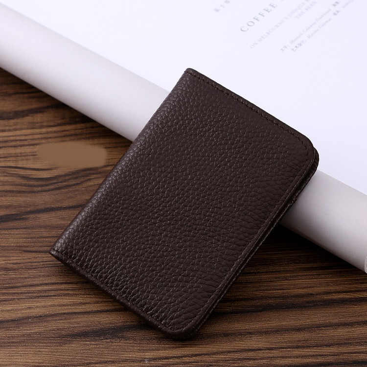 Мъжки ежедневен портфейл без закопчаване от еко кожа