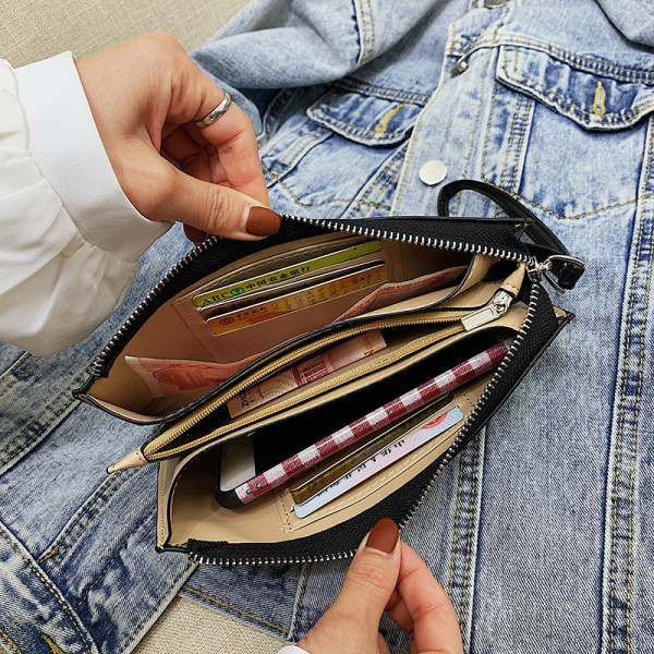 Ежедневно дамско портмоне с дръжка от еко кожа