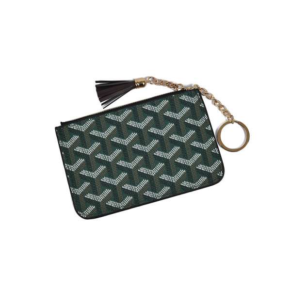 Дамско актуално портмоне с пискюл и цип