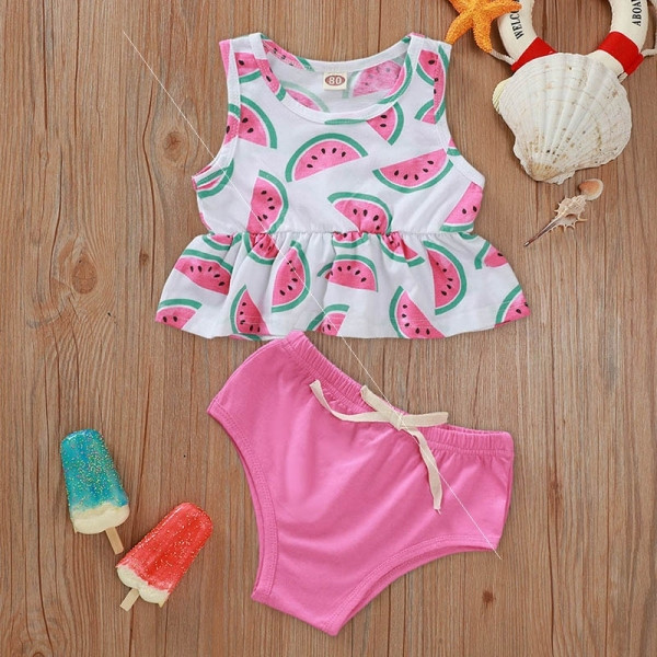 Mūsdienīgs bērnu divdaļīgs peldkostīms meitenēm