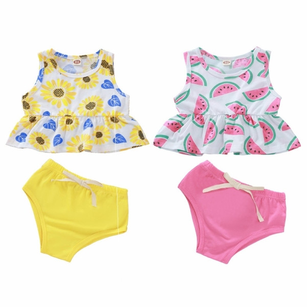 Mūsdienīgs bērnu divdaļīgs peldkostīms meitenēm