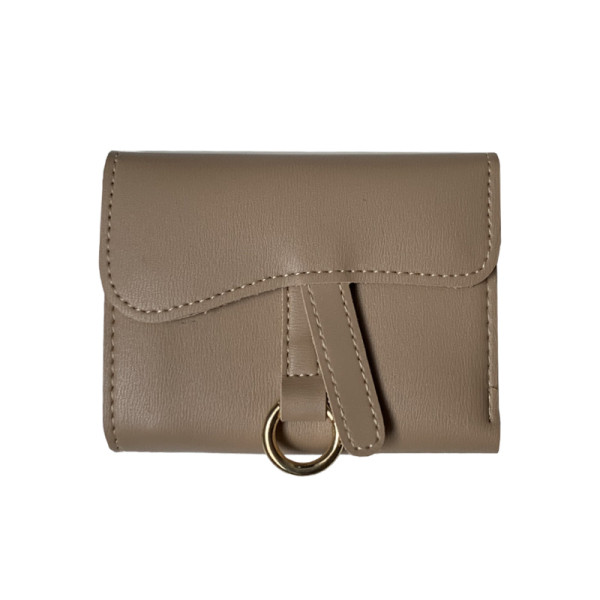 Ежедневно дамско портмоне от еко кожа и метален елемент