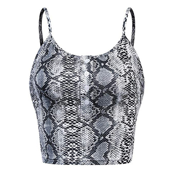 Актуален дамски потник с копчета и обло деколте