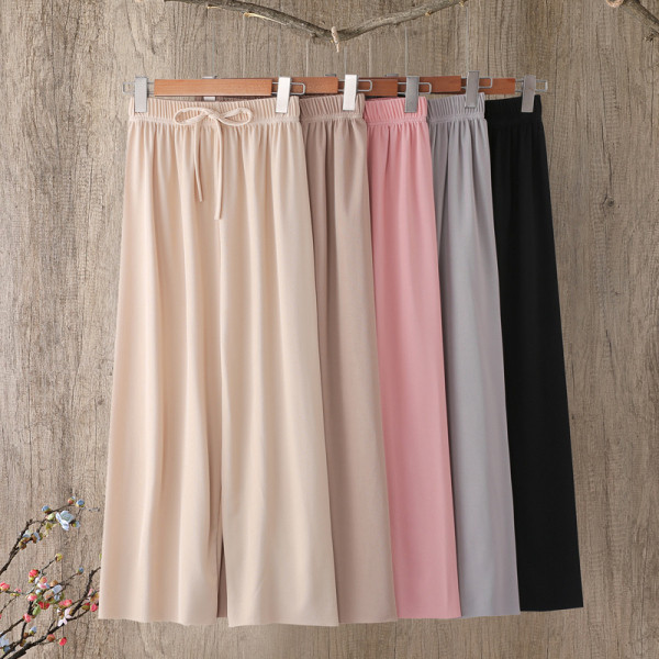 Ежедневен дамски панталон с еластична талия и връзки