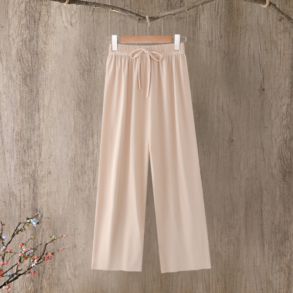 Ежедневен дамски панталон с еластична талия и връзки