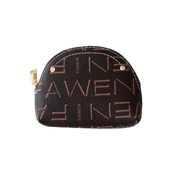 Актуално дамско мини портмоне с цип и надписи