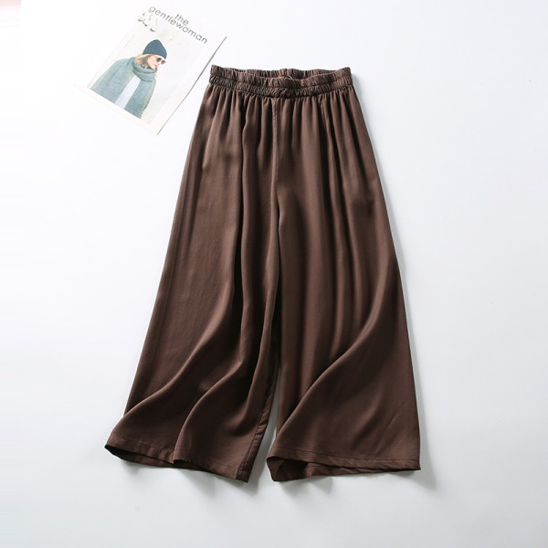 Дамски панталон широк модел с еластична талия