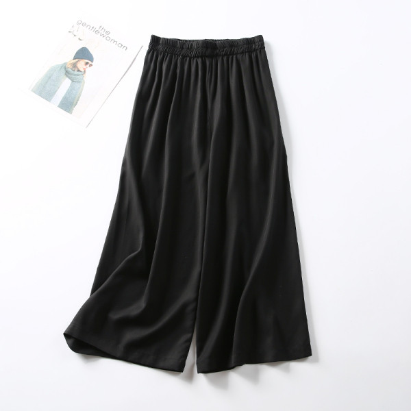 Дамски панталон широк модел с еластична талия