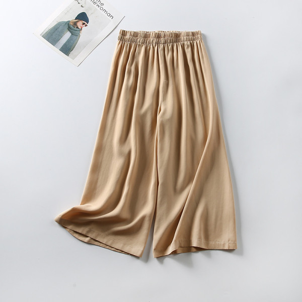 Дамски панталон широк модел с еластична талия