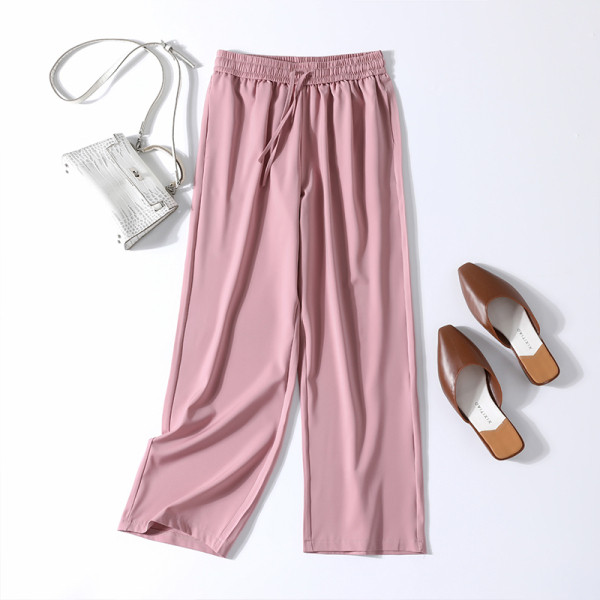 Ежедневен дамски панталон с връзки и висока талия