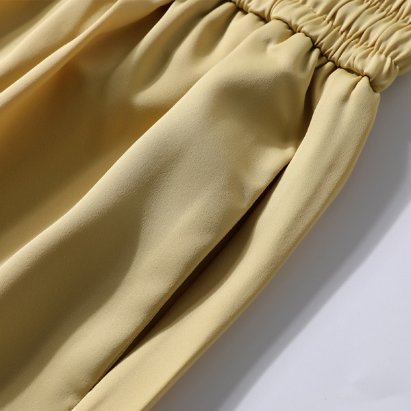 Ежедневен дамски панталон с връзки и висока талия