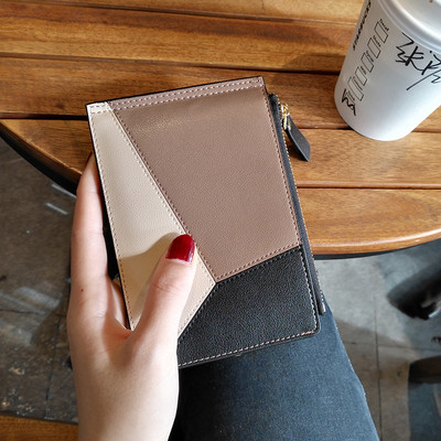 Модерен дамски портфейл за карти с животински десен