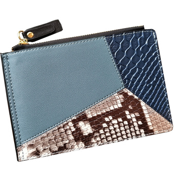 Модерен дамски портфейл за карти с животински десен