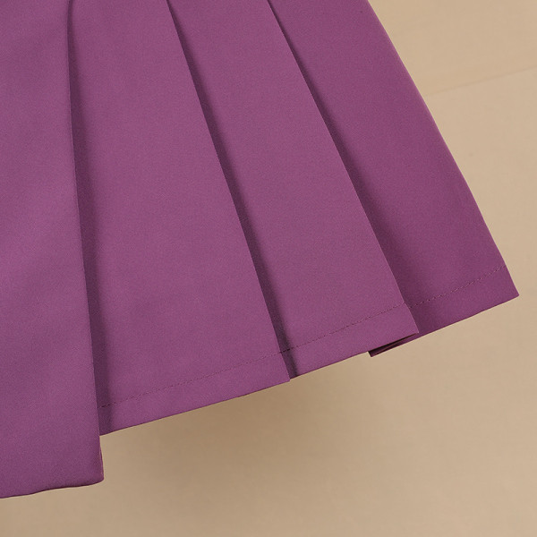 Модерна дамска асиметрична пола с висока талия и бродерия 