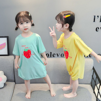 Детска пижама за момичета с апликация и копчета