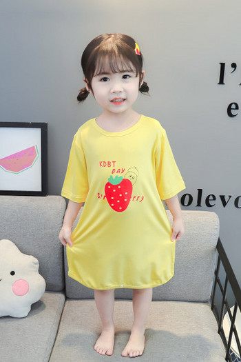 Детска пижама за момичета с апликация и копчета
