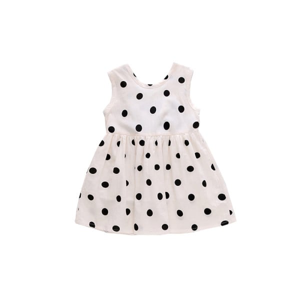 Детска рокля разкроен модел с обло деколте