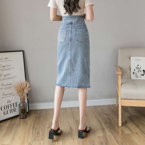 Модерна дамска пола с колан и цепка