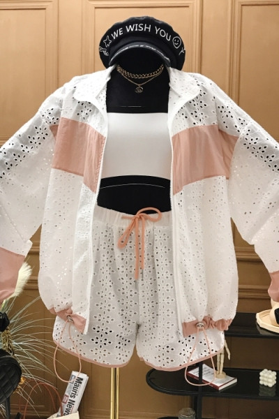 Нов модел дамски комплект от две части - яке и къси паннталони