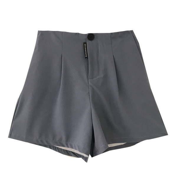 Модерни дамски къси панталони широк модел с висока талия