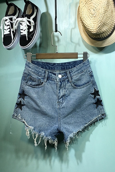 ХИТ Модерни дамски къси дънки с висока талия 