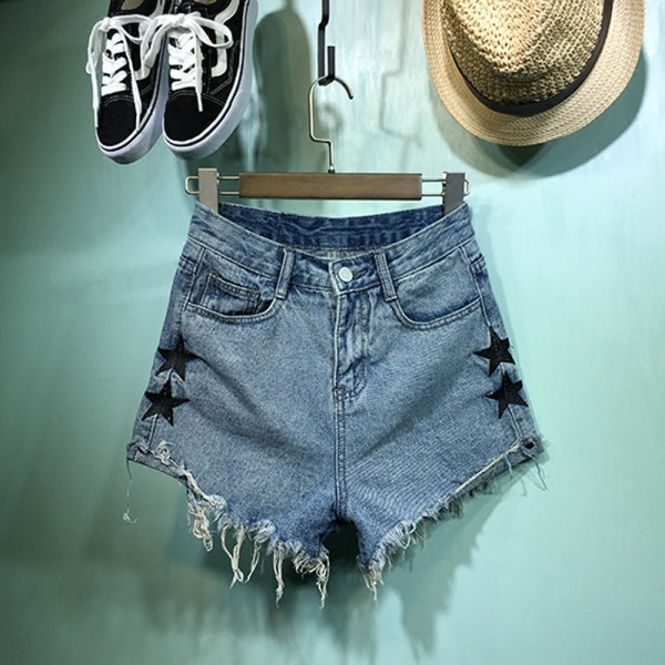 ХИТ Модерни дамски къси дънки с висока талия 